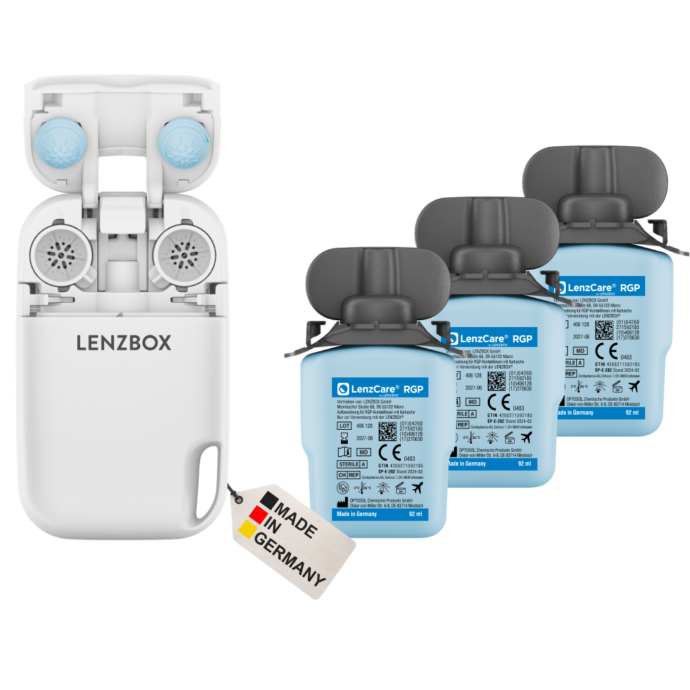 LENZBOX including 3-month pack LenzCare RGP for hard lenses